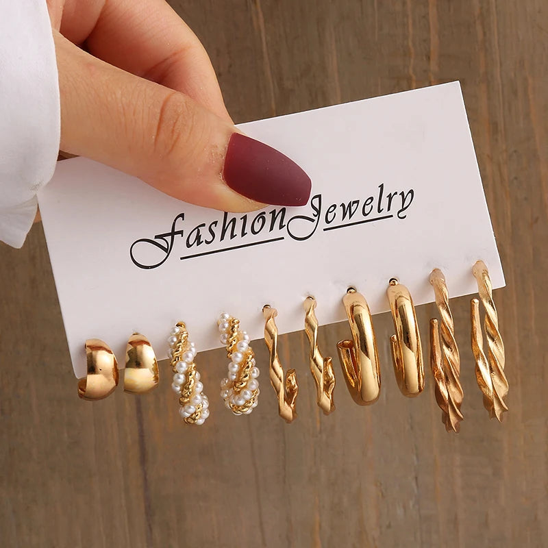 Twist & Pearl Earrings Set®