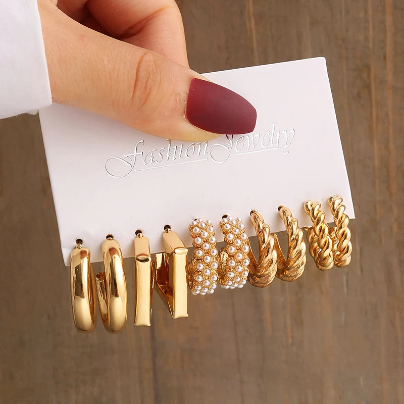 Twist & Pearl Earrings Set®