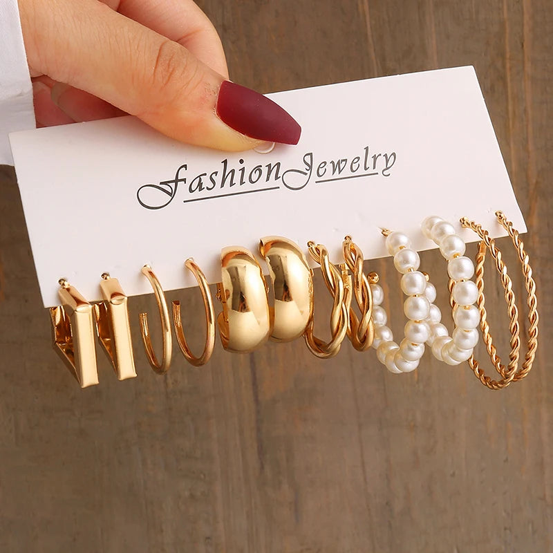 Twist & Pearl Earrings Set®