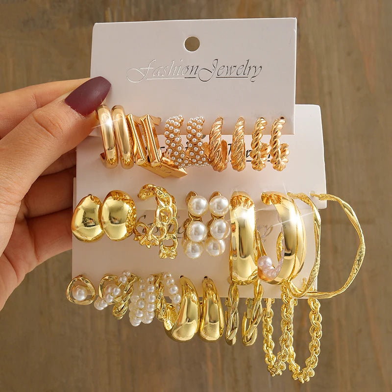 Twist & Pearl Earrings Set®