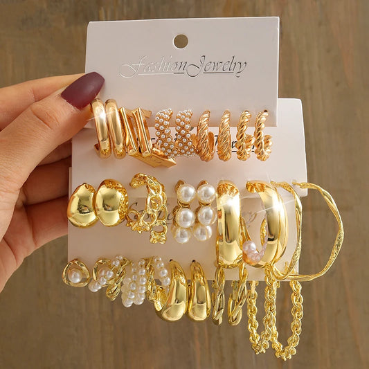 Twist & Pearl Earrings Set®