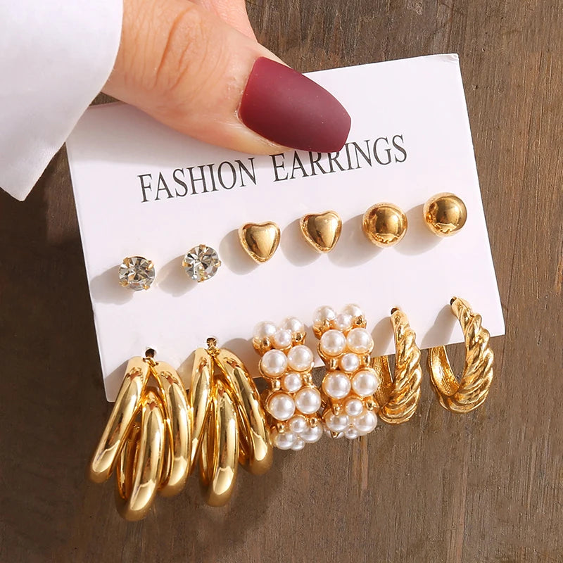 Twist & Pearl Earrings Set®