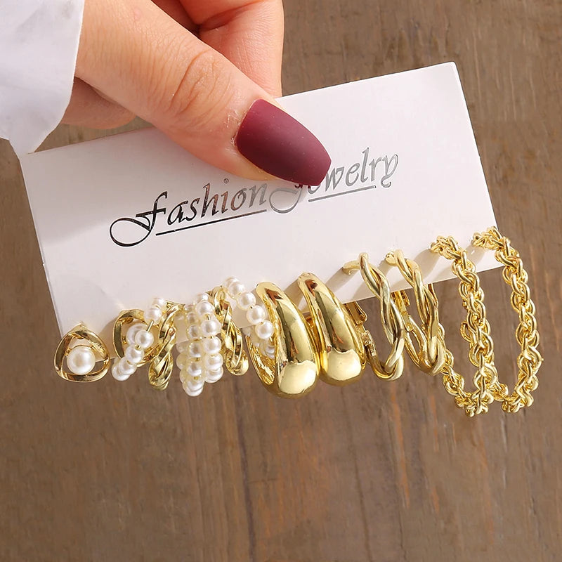 Twist & Pearl Earrings Set®